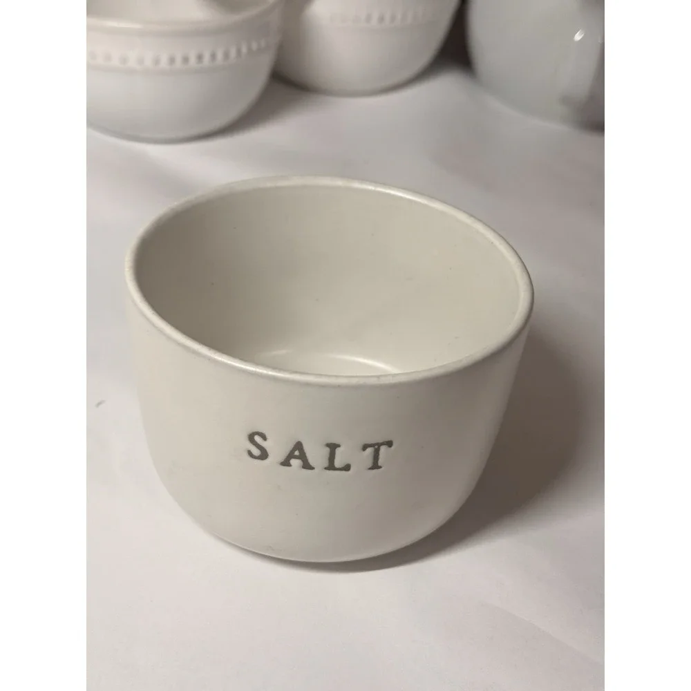 Hearth and Hand with Magnolia Stoneware Bowl with Salt Print Farmhouse Decor